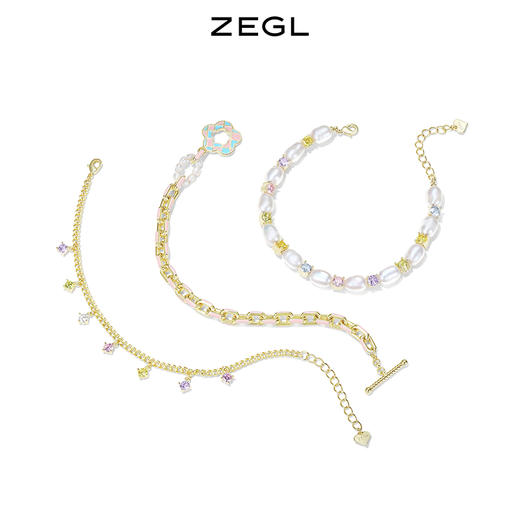 ZEGL设计师闺蜜系列淡水珍珠棋盘格手链女生ins小众设计夏季手饰 商品图0
