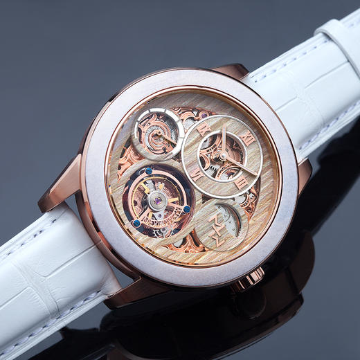 MEMORIGIN万希泉MTW陀飞轮腕表镂空男机械表女款时尚经典真皮手表 商品图2