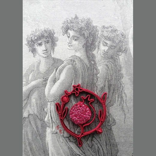 红石榴盘扣胸针○芳意旗袍 商品图1