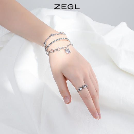 ZEGL设计师闺蜜系列紫色爱心蝴蝶手链女ins小众设计2022新款手饰 商品图1