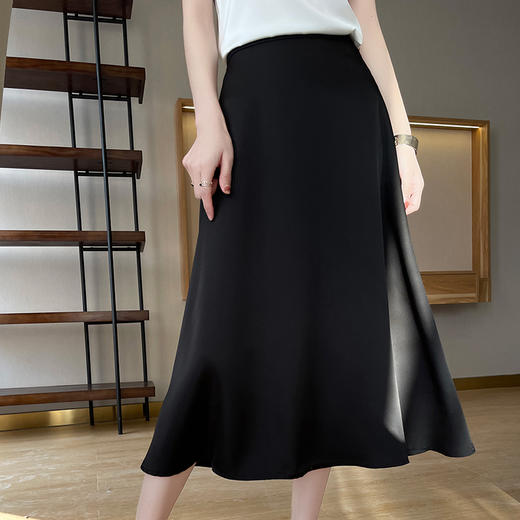 【显瘦显气质 优雅范儿十足！】姹弥 法式高定轻奢A字半身裙 进口醋酸 真丝质感 光泽华丽 柔软滑爽 百搭时尚 怎么穿都好看！ 商品图8