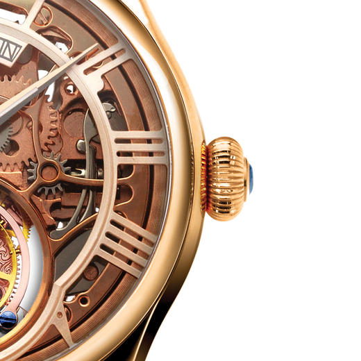 MEMORIGIN万希泉吉祥系列陀飞轮腕表情侣款刻字机械男女真皮手表 商品图4