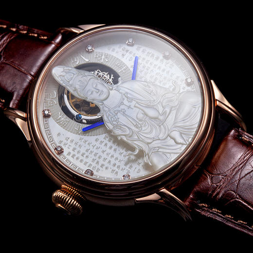 MEMORIGIN万希泉雕刻系列观音腕表陀飞轮机械表男女情侣刻字手表 商品图4