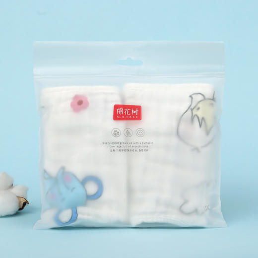 棉花树纯棉水洗U型印花围嘴2条装MR005#27cm*21cm 商品图0