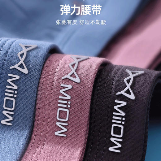 TZW-{3条装}猫人男士内裤四角内裤薄款透气无痕平角短裤男款 商品图5