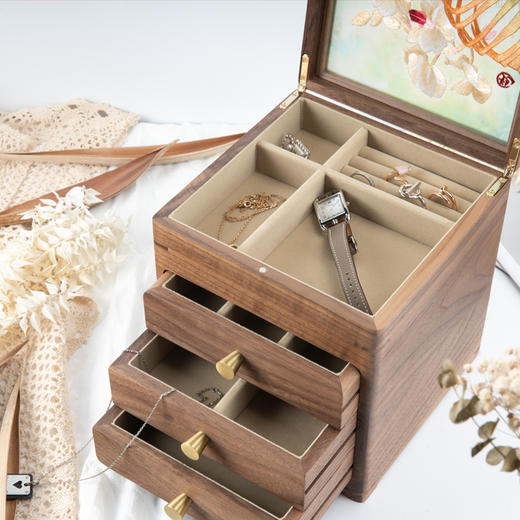 艷 湘绣 四层首饰盒 商品图4