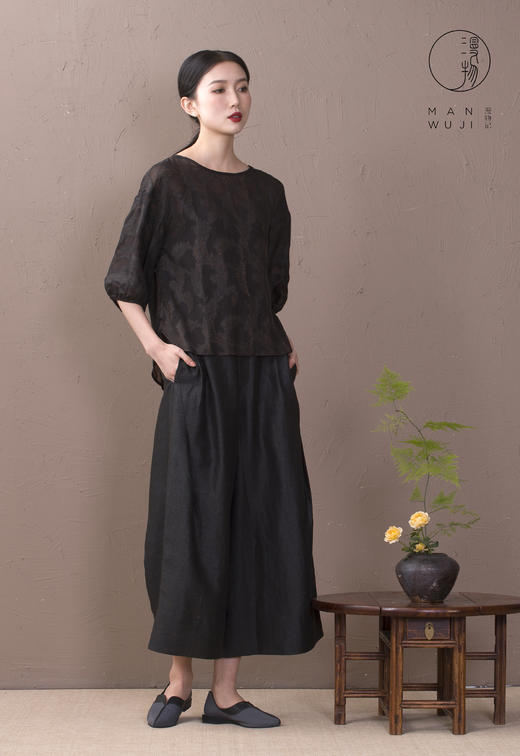 XYS-014剪花香云纱圆领上衣 商品图2