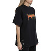 BALENCIAGA 巴黎世家 女士棉质字母徽标印花复古针织大廓形金属圆领短袖T恤 黑色 694576 TMV88 0105 商品缩略图1