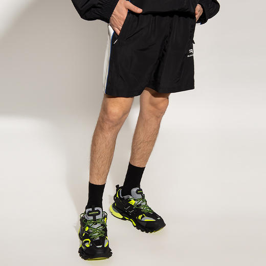 BALENCIAGA 巴黎世家 男士尼龙 Sporty B 徽标印花休闲短裤 黑色 699032 TKO48 1000 商品图1
