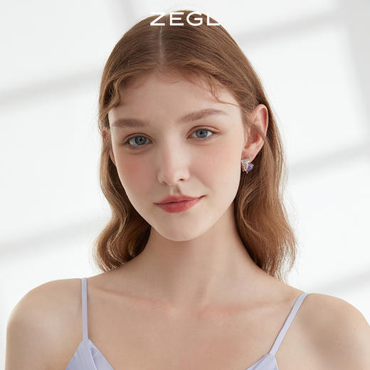 ZEGL设计师糖果系列爱心耳环女小众设计感高级耳钉925银针耳饰品 商品图1
