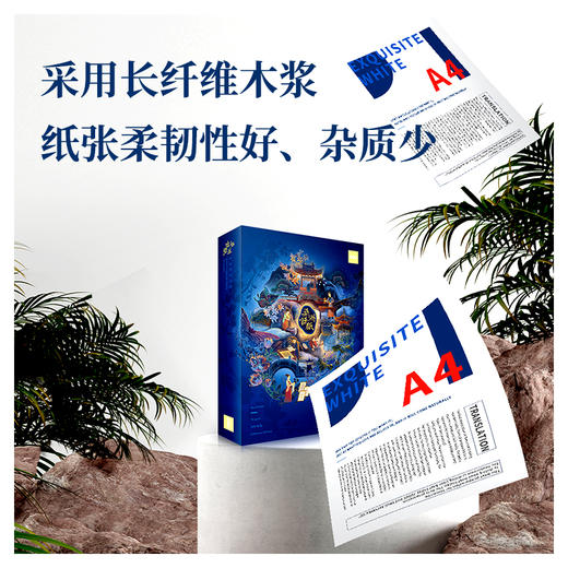 得力ZF7002桑洲话纸复印纸A4-70g-5包(混)(包) 商品图4