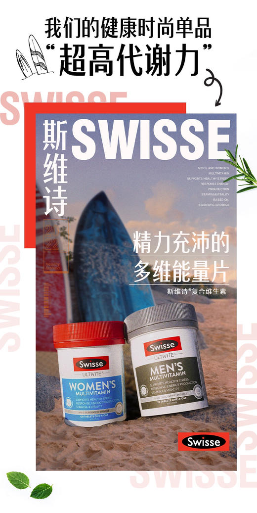 澳洲Swisse 斯维诗-新包装-男士多种维生素120粒-会员6折 商品图4