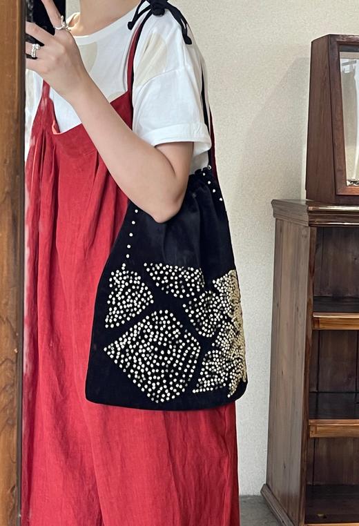 Atelier d‘antan灰/红全麻质感背带裤 商品图11