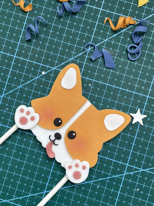 超级可爱的柯基蛋糕哦，蓝风车进口动物奶油搭配手工翻糖装饰，全部可食用，提前48小时预定 商品图10