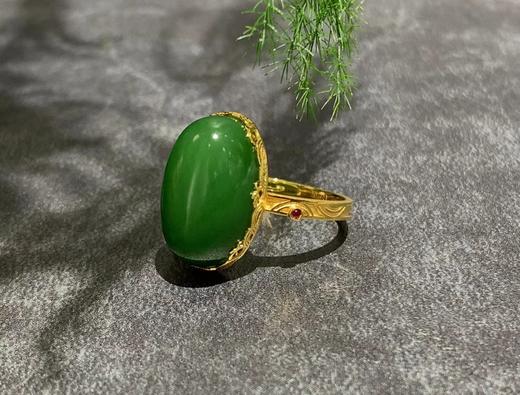 【御珠宫坊】金镶碧玉戒指 商品图2