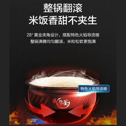 海尔电饭煲双温双控一键柴火饭24小时预约8大功能加热远程操作 智能提醒家用电饭锅4L/5L大容量 商品图3