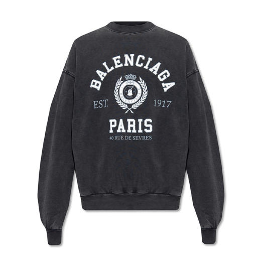 BALENCIAGA 巴黎世家 男士棉质 College 1917 长袖休闲卫衣 深灰色 697869 TMV99 1000 商品图0