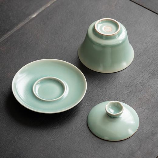 高级徽仿古釉三才盖碗 寻隐 商品图1