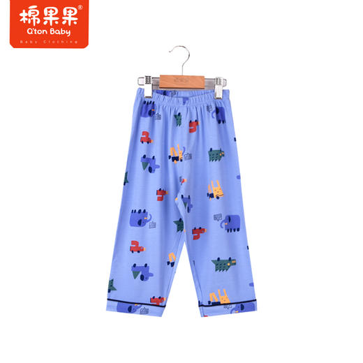 商场同款棉果果秋季新款加厚兰精莫代尔对开套装男童两件套家居服舒适柔软M311304222550 商品图3