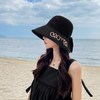 QM-QM000706(xfy)夏季沙滩帽 大檐蝴蝶结遮阳帽镂空渔夫帽子户外盆帽太阳帽女 商品缩略图1