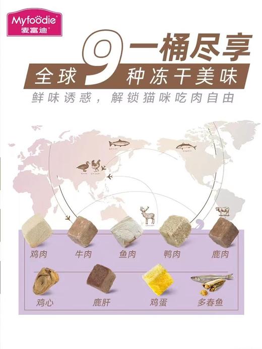 麦富迪猫零食猫咪冻干桶零食增肥营养发腮500g成猫幼猫营养小鱼干 商品图1