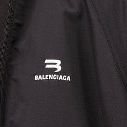 BALENCIAGA 巴黎世家 男士尼龙 Sporty B 徽标印花运动服夹克 黑色 698875 TKO48 1000 商品图2