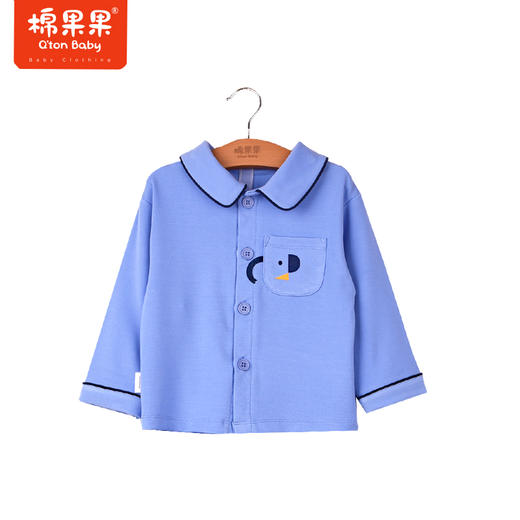 商场同款棉果果秋季新款加厚兰精莫代尔对开套装男童两件套家居服舒适柔软M311304222550 商品图2