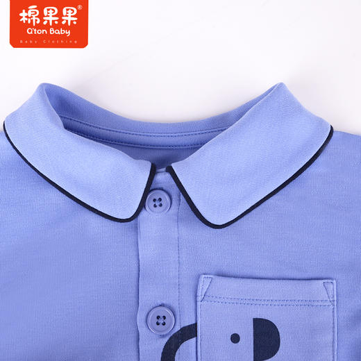 商场同款棉果果秋季新款加厚兰精莫代尔对开套装男童两件套家居服舒适柔软M311304222550 商品图6
