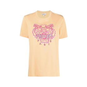 KENZO 高田贤三 女士棉质经典大虎头刺绣圆领短袖T恤 橙色 FC52 TS912 CSI 36