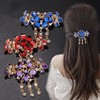 【美丽孔雀发夹】横夹后脑勺蝴蝶流苏抓夹半扎螃蟹夹头饰时尚盘发饰 商品缩略图1