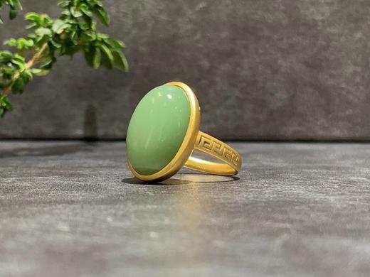 【御珠宫坊】金镶碧玉戒指 商品图2