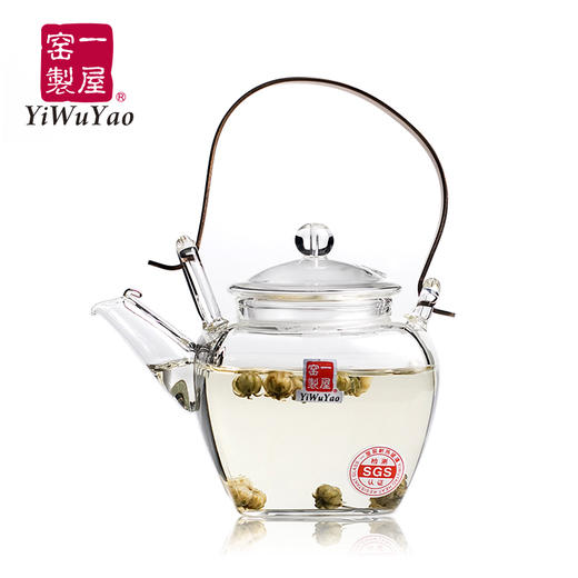 【秒杀】一屋窑高硼硅耐热玻璃泡茶水壶250ML不锈钢提梁茶壶FH-2032N 商品图1