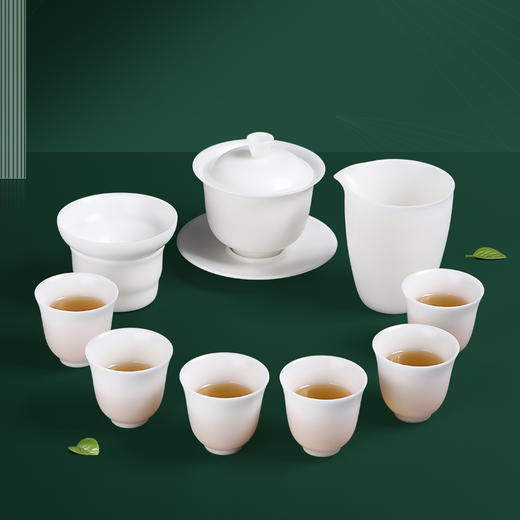 【甄选好礼 彰显品味】珍瓷窑 冰种玉瓷 遇见福器 茶具套装 礼盒装 商品图2