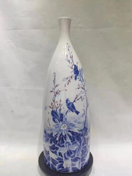 青花加彩秋韵瓶 商品图0