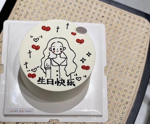小女孩女生简笔画手绘蛋糕（多款式选择）-低糖处理无添加 商品图5