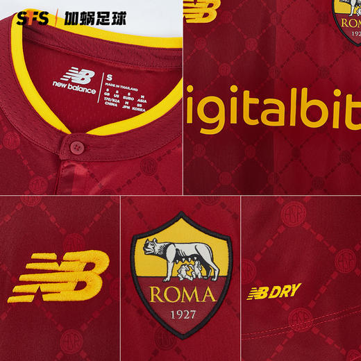 【送球员印号】SFS NB 正版22/23罗马主场球衣球迷版运动训练短袖足球服MT231244 商品图3