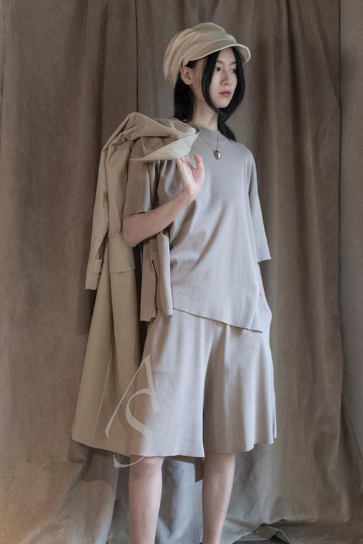 Studio Nicholson  石灰色/黛蓝色/苔藓绿ANTHOS针织短裤 商品图4