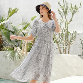 Famecoco范可儿赫本风春夏款连衣裙女碎花裙仙女森系超仙F223FC001