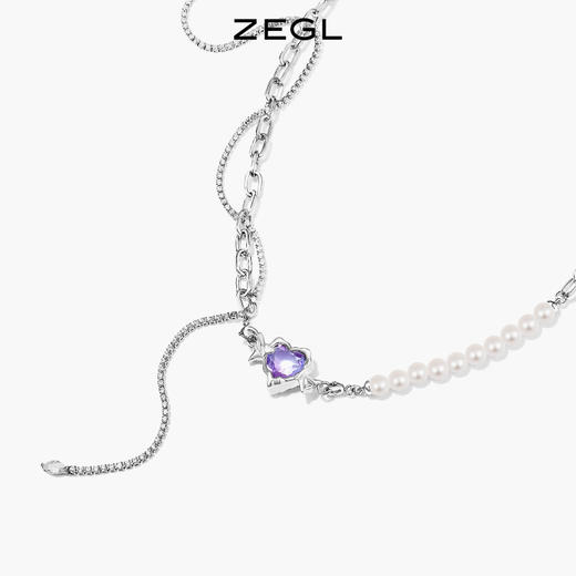 ZEGL设计师糖果系列爱心项链女高级设计感小众2022新款甜酷锁骨链 商品图2