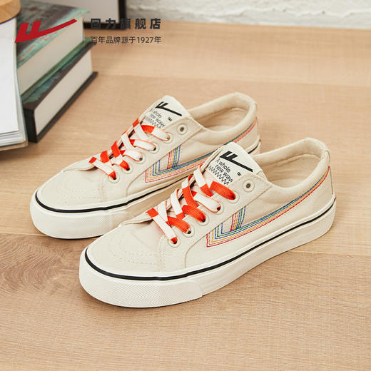 回力小脏橘帆布鞋春夏款复古小白鞋板鞋低帮休闲百搭单鞋女B599Q 商品图2