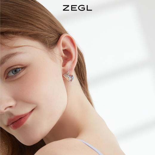 ZEGL设计师糖果系列爱心耳环女小众设计感高级耳钉925银针耳饰品 商品图2