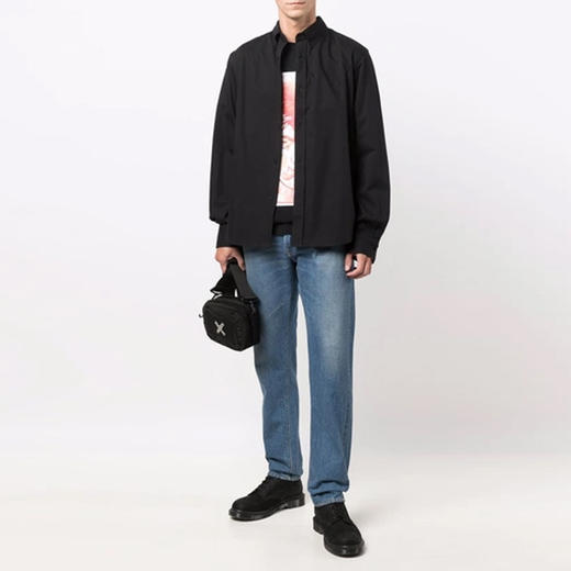 KENZO 高田贤三 男士棉质小虎头徽标长袖衬衫 黑色 FC55 CH400 1LH 99 商品图3