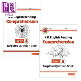 预售 【中商原版】英国CGP原版 KS2 小学3 4年级 英语有针对性的问题书 阅读理解套装2册 Year3-4 含答案 英文原版