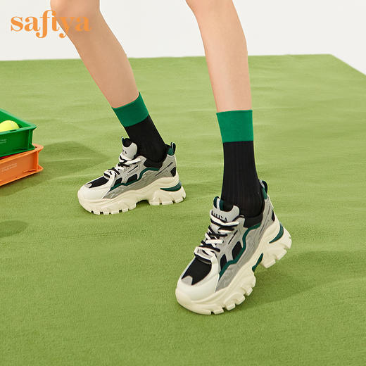 Safiya索菲娅潮酷机甲超轻底老爹鞋2022年秋季新款云感厚底休闲鞋SF23112058 商品图4