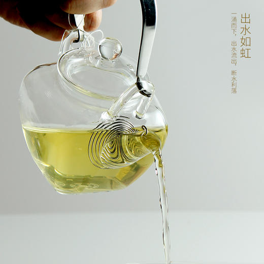 【秒杀】一屋窑高硼硅耐热玻璃泡茶水壶250ML不锈钢提梁茶壶FH-2032N 商品图3