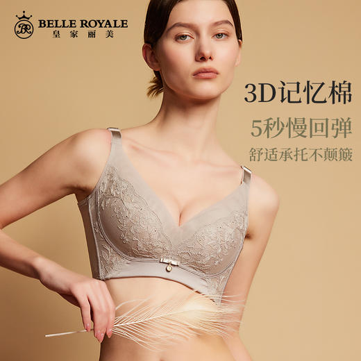 皇家丽美3D记忆棉无钢圈内衣女小胸显大聚拢调整型收副乳文胸WWJ112-3 商品图1