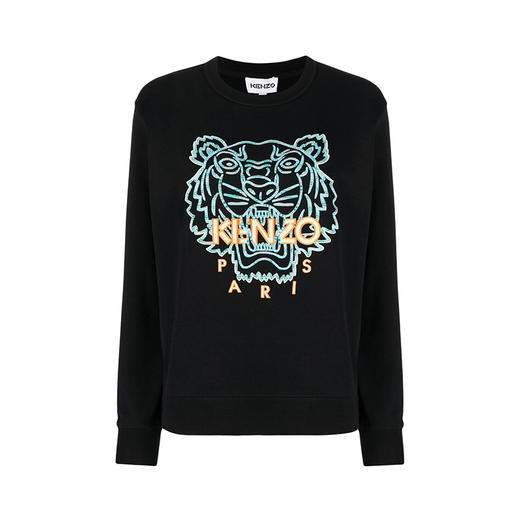 KENZO 高田贤三 女士棉质经典大虎头长袖卫衣 黑色 FC52 SW824 CME 99A 商品图0