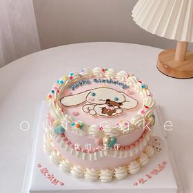 玉桂狗/大耳狗卡通复古手绘蛋糕-低糖处理无添加