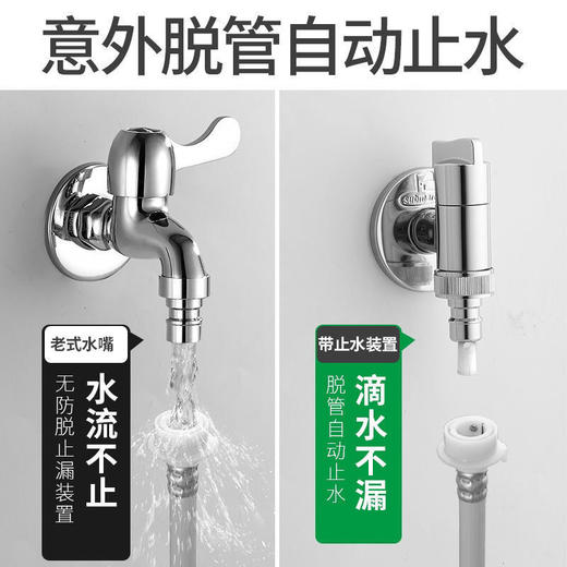 【46分通用】潜水艇亲全自动洗衣机专用水龙头接头家用全铜自动止水阀 商品图2