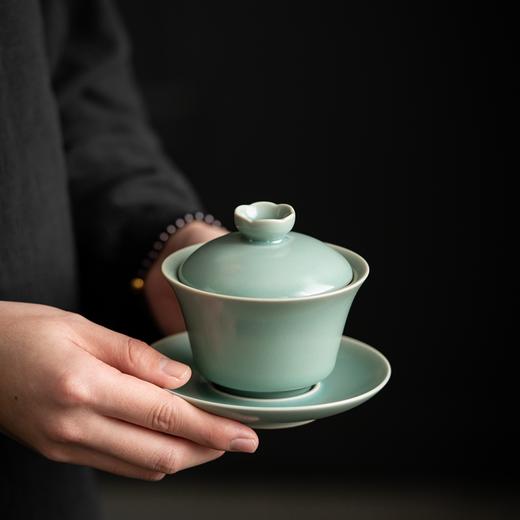 高级徽仿古釉三才盖碗 寻隐 商品图4